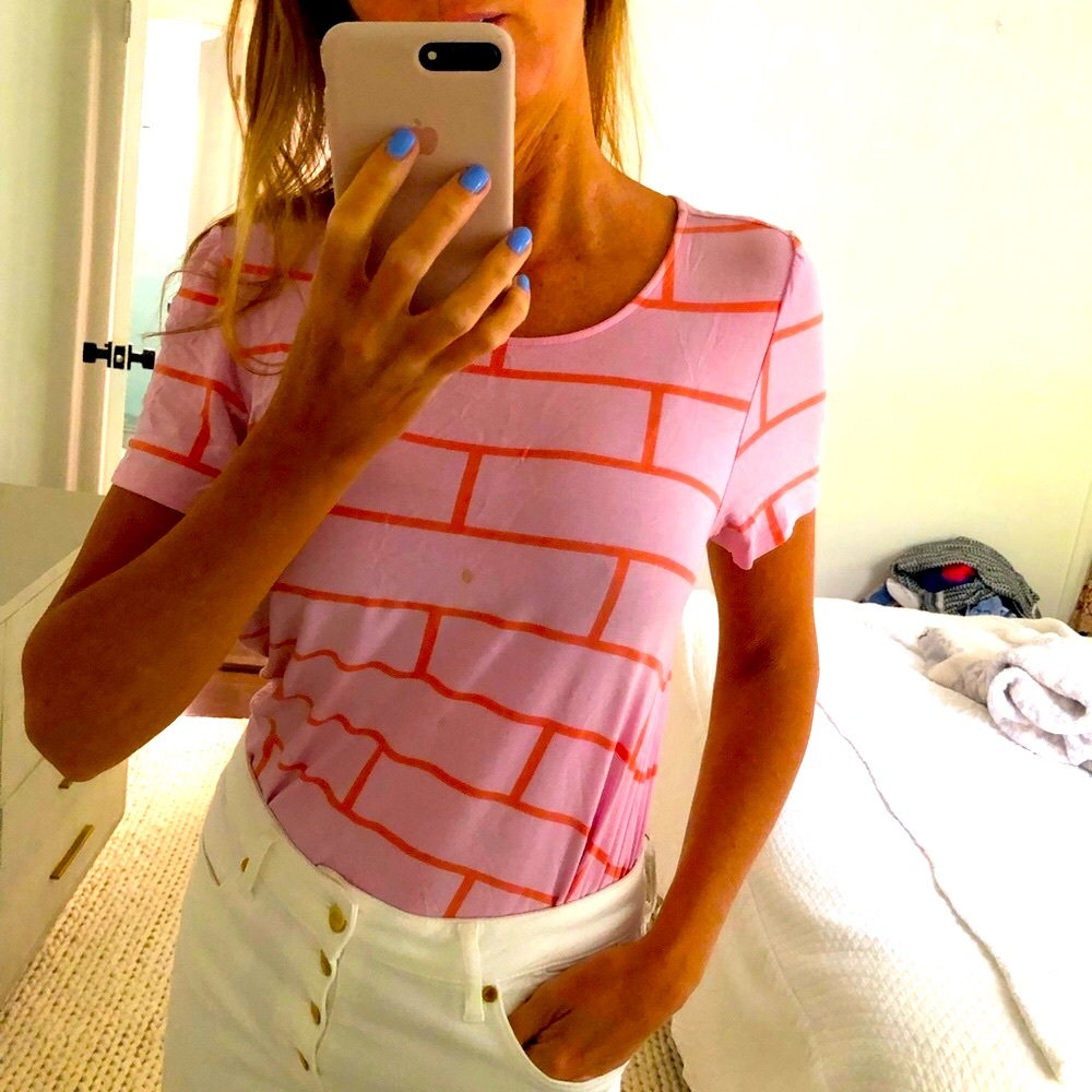 Pink tshirt puff sleeve